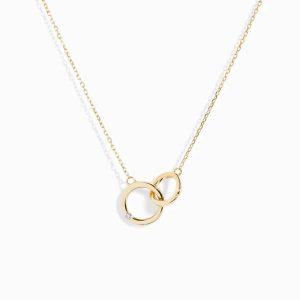 FirstMadam 18K Solid Gold Elegant and Luxurious Product Genre Infinity Diamond Necklace