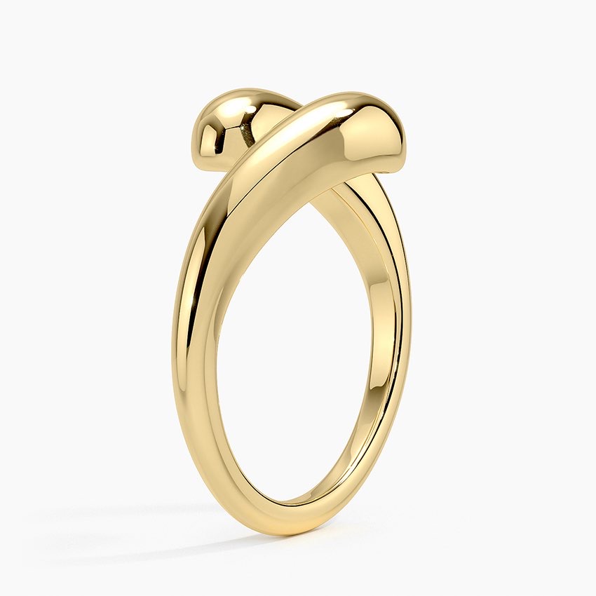 FirstMadam Custom 14K Solid Gold Personalized Open Teardrop Shaped Rings FirstMadam Custom 14K Solid Gold Personalized Open Teardrop Shaped Rings