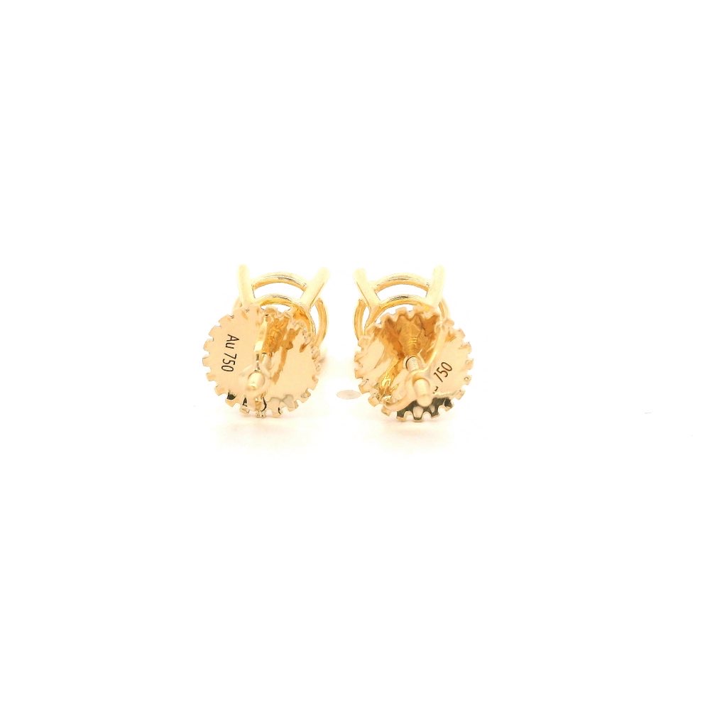 FirstMadam Custom 18K Solid Gold Inlaid With Diamond Screw Back Exquisite Versatile Earrings Mountings FirstMadam Custom 18K Solid Gold Inlaid With Diamond Screw Back Exquisite Versatile Earrings Mountings