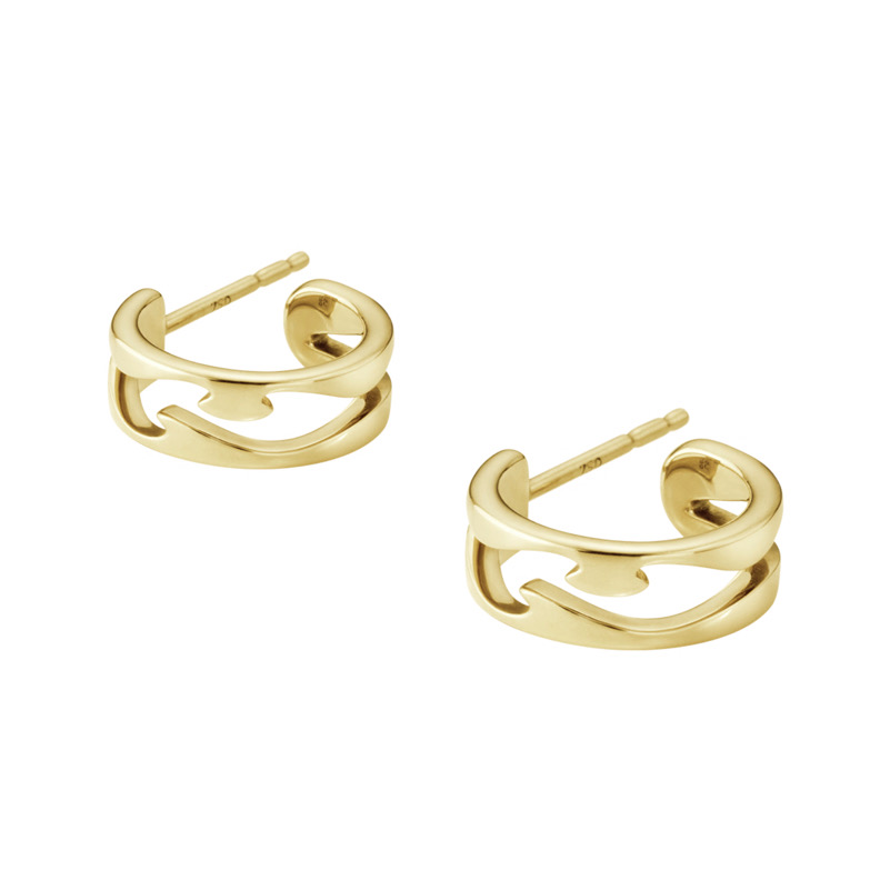 FirstMadam 18K Solid Gold Three Dimensional Winding Earrings Niche Design Light Luxury Versatile Earrings FirstMadam 18K Solid Gold Three Dimensional Winding Earrings Niche Design Light Luxury Versatile Earrings