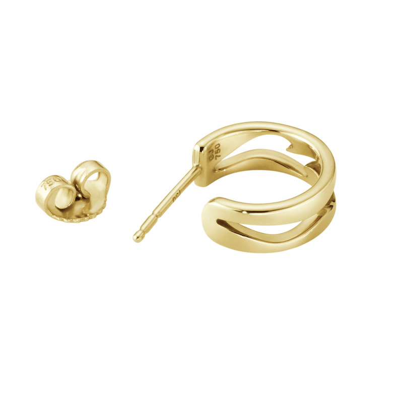 FirstMadam 18K Solid Gold Three Dimensional Winding Earrings Niche Design Light Luxury Versatile Earrings FirstMadam 18K Solid Gold Three Dimensional Winding Earrings Niche Design Light Luxury Versatile Earrings