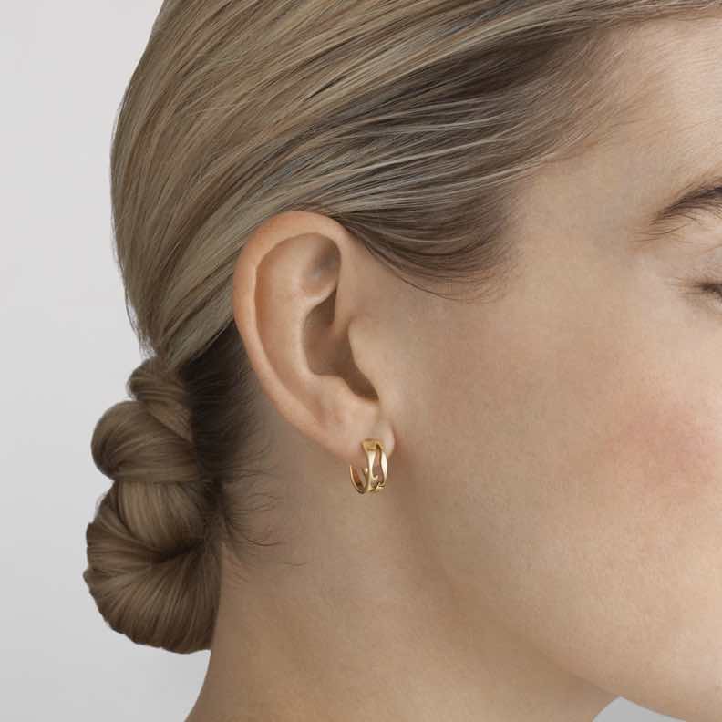 FirstMadam 18K Solid Gold Three Dimensional Winding Earrings Niche Design Light Luxury Versatile Earrings FirstMadam 18K Solid Gold Three Dimensional Winding Earrings Niche Design Light Luxury Versatile Earrings