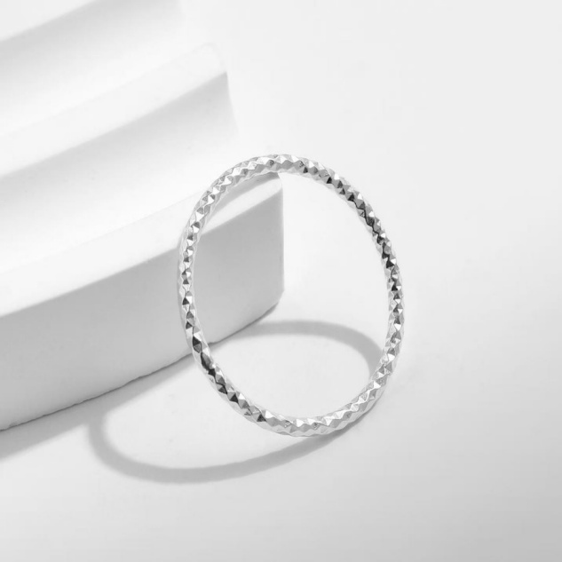 FirstMadam 14K Pure Gold Starry Sky Flower Glitter Thin Ring Cool Style Ring for Gift Party Anniversary FirstMadam 14K Pure Gold Starry Sky Flower Glitter Thin Ring Cool Style Ring for Gift Party Anniversary