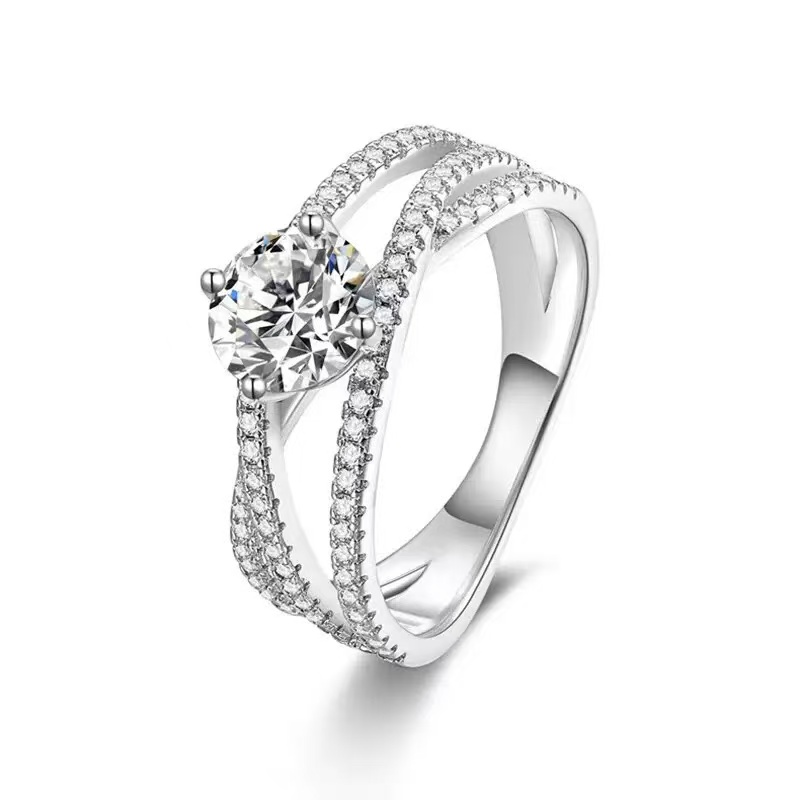 FirstMadam Custom 14K Gold Three Lives Three Worlds 1CT D VS Moissanite Diamond Ring Engagement Wedding Ring FirstMadam Custom 14K Gold Three Lives Three Worlds 1CT D VS Moissanite Diamond Ring Engagement Wedding Ring