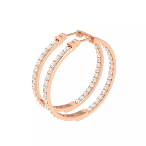 FirstMadam Fashion Wide Zircon Alloy Stud Earrings for Women