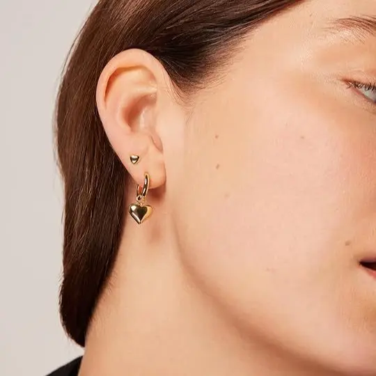 FirstMadam Fashion Hot Sale Brass Heart Shaped Plated Earrings for Women Wholesale Price (4) FirstMadam Fashion Hot Sale Brass Heart Shaped Plated Earrings for Women Wholesale Price