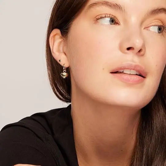 FirstMadam Fashion Hot Sale Brass Heart Shaped Plated Earrings for Women Wholesale Price (5) FirstMadam Fashion Hot Sale Brass Heart Shaped Plated Earrings for Women Wholesale Price