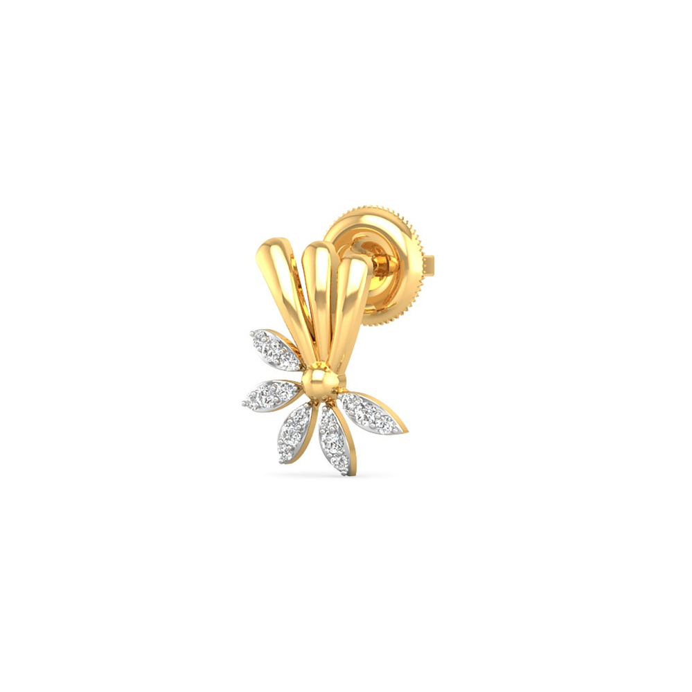FirstMadam Alkali Diamond Earrings 18K Yellow Gold Earring Studs (2) FirstMadam Alkali Diamond Earrings 18K Yellow Gold Earring Studs