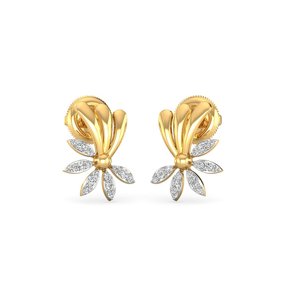 FirstMadam Alkali Diamond Earrings 18K Yellow Gold Earring Studs FirstMadam Alkali Diamond Earrings 18K Yellow Gold Earring Studs