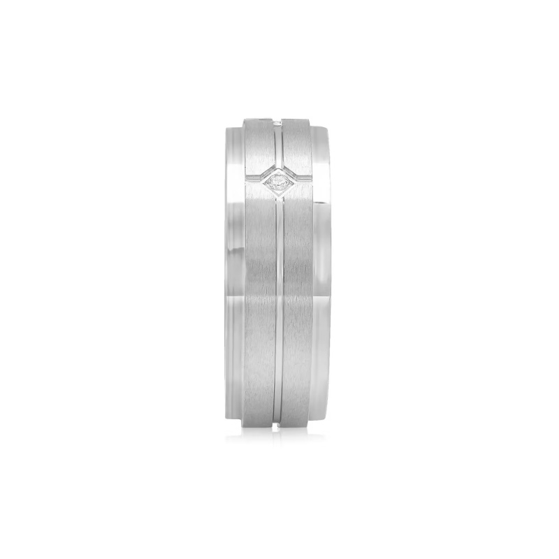 FirstMadam Simple Men's Stainless Steel Wide 8MM Wedding Ring-2 FirstMadam Simple Men's Stainless Steel Wide 8MM Wedding Ring