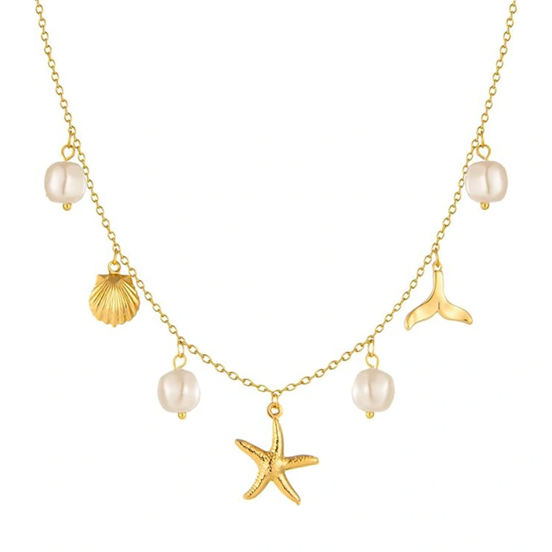 Firstmadam Fashion Brass Versatile Ocean Inspired Multi Element Light Luxury Women Necklace Factory Price (1) Firstmadam Fashion Brass Versatile Ocean Inspired Multi Element Light Luxury Women Necklace Factory Price