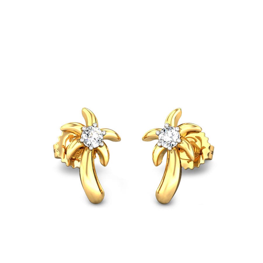 Dwarf Palm Kids Diamond Earrings