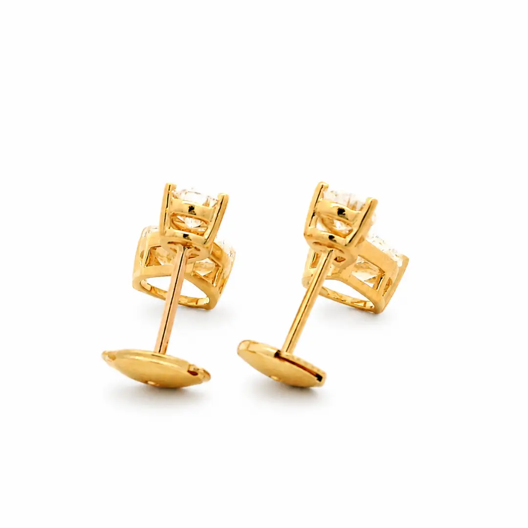 3CT Pear Cut Lab Diamond 18K Gold Earrings 3CT Pear Cut Lab Diamond 18K Gold Earrings