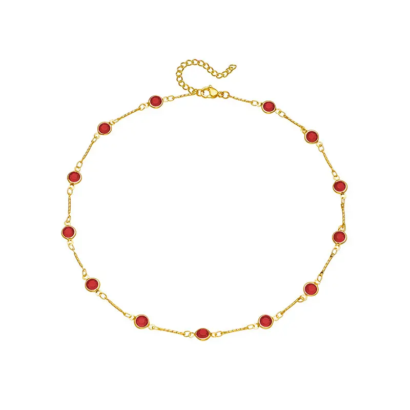 FirstMadam Fashion Brass Layer Zircon Collarbone Chain Women Short Single Necklace Wholesale Price (1) FirstMadam Fashion Brass Layer Zircon Collarbone Chain Women Short Single Necklace Wholesale Price