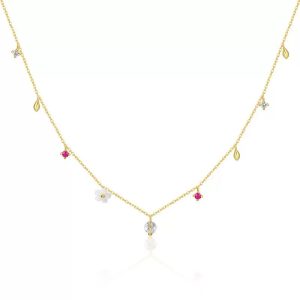 FirstMadam Daily Wear Gold Plated Charm Pendant Chain for Girl