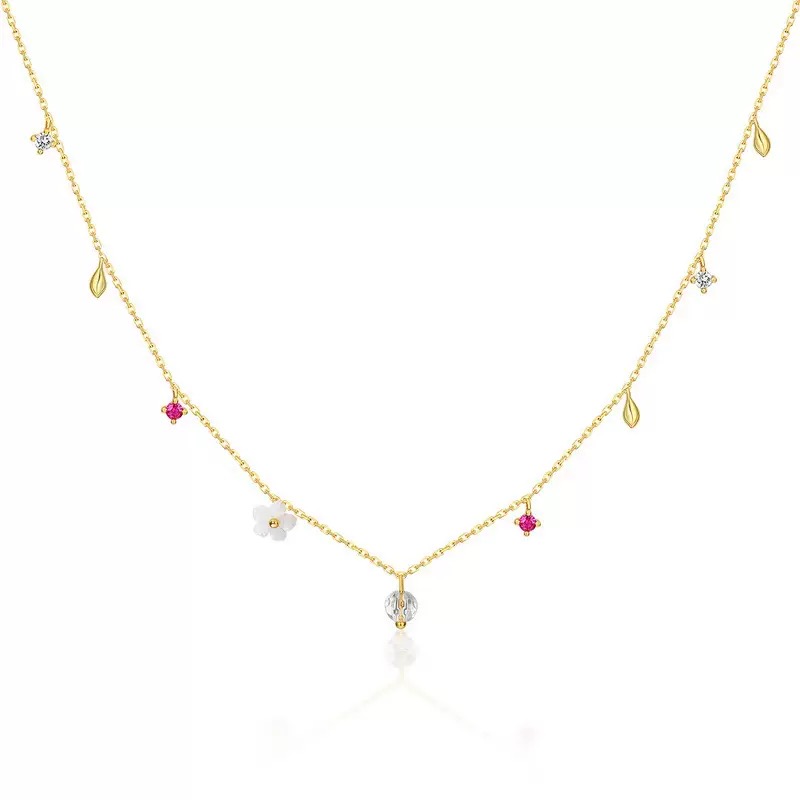 FirstMadam Daily Wear Gold Plated Charm Pendant Chain for Girl