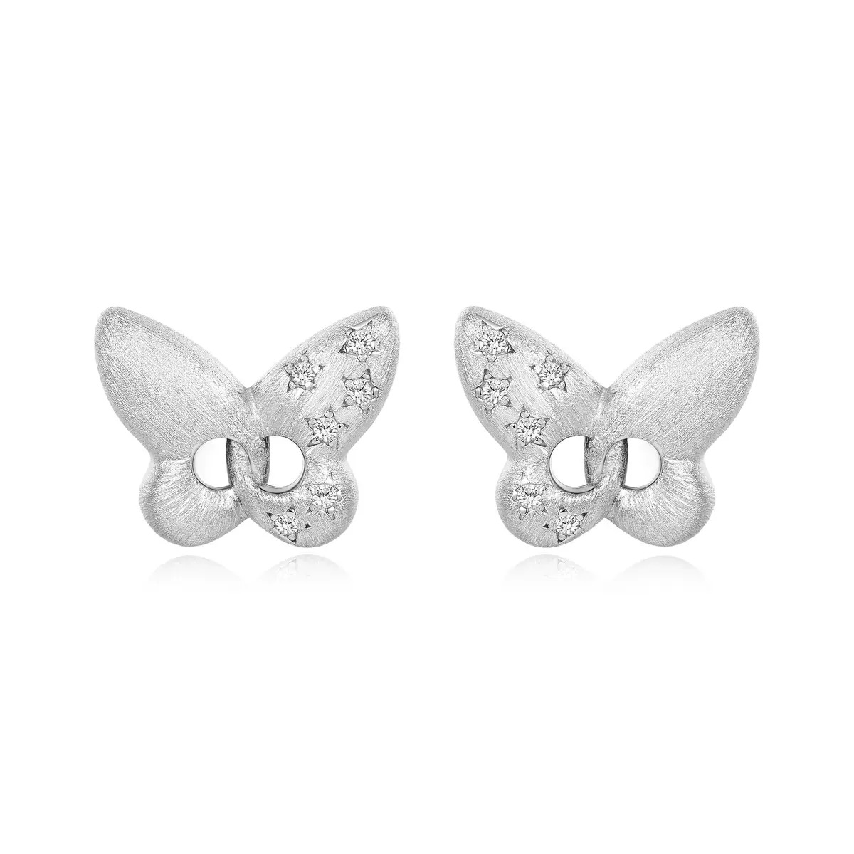 FirstMadam Butterfly Paved Moissanite Alloy Fashionable Earrings FirstMadam Butterfly Paved Moissanite Alloy Fashionable Earrings