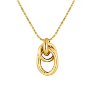 FirstMadam Custom 18K Yellow Gold Knot Pendant Necklace Wholesale Price
