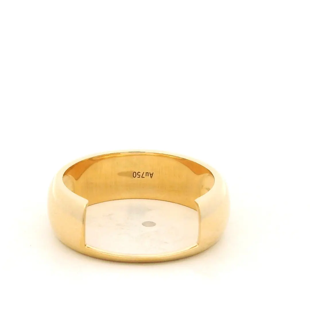 18K GOLD Unisex Adjustable Open Ring Classic Smooth Plain Wedding Band Fine Jewellery