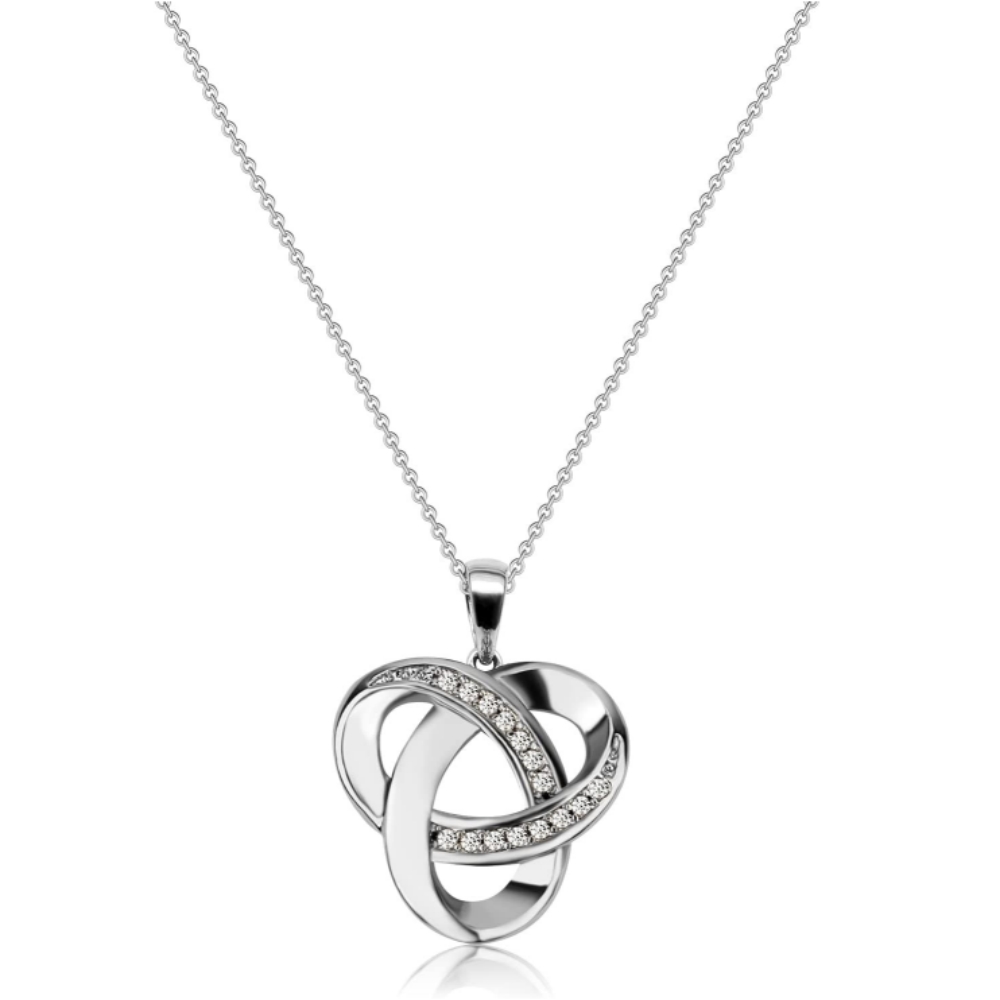 DiomandX Custom 18K Solid Gold Lab Grown Diamond Eternal Love Infinity Knot Necklace Elegant Fine Jewelry3
