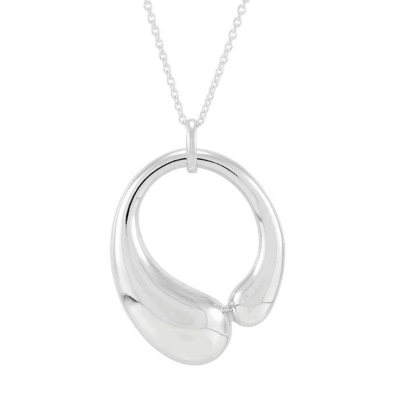 FirstMadam Fashion Graduated Oval Women Pendant in Sterling Silver