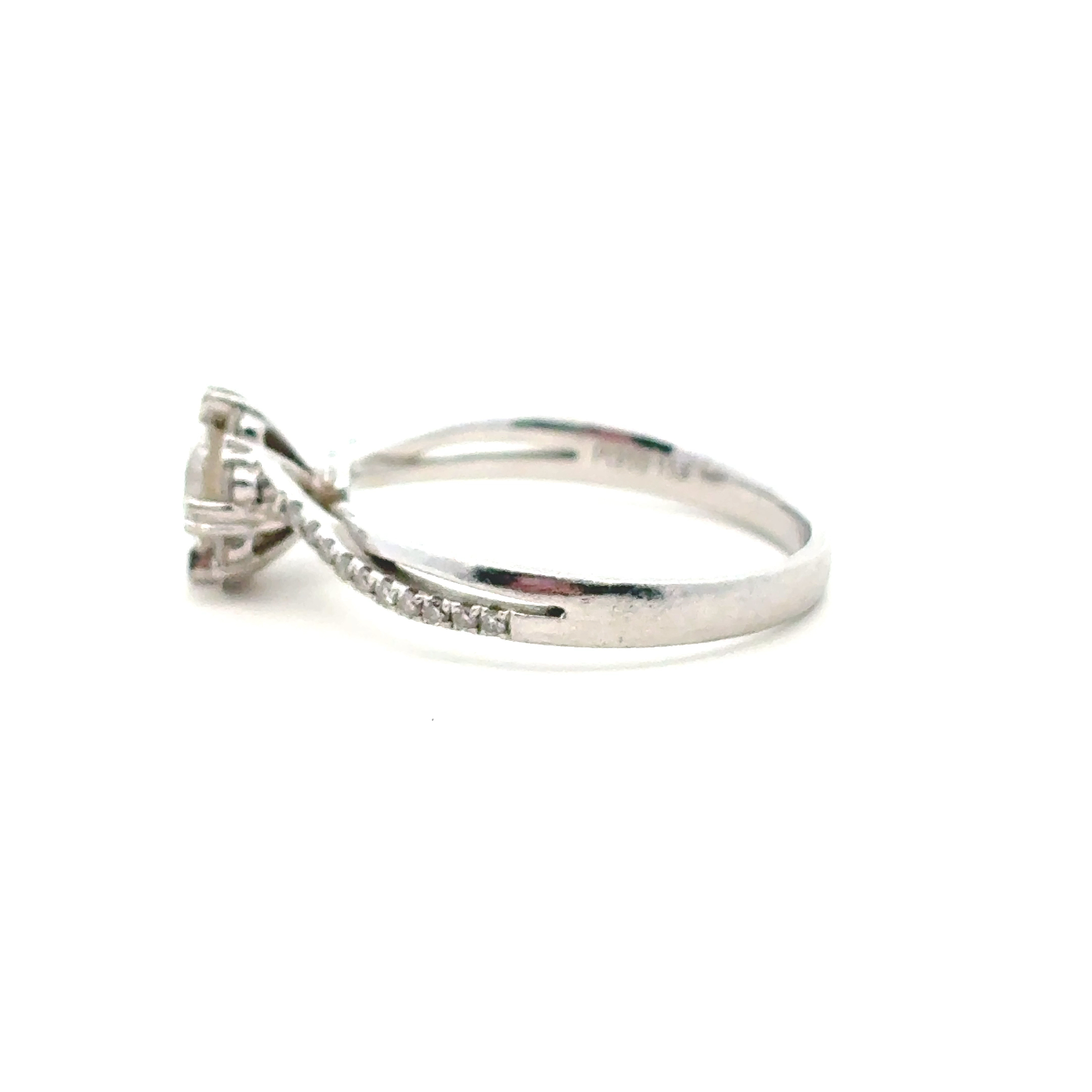 FirstMadam 14K White Gold 0.5CT Lab Diamond Round Cut Engagement Ring (2) FirstMadam 14K White Gold 0.5CT Lab Diamond Round Cut Engagement Ring