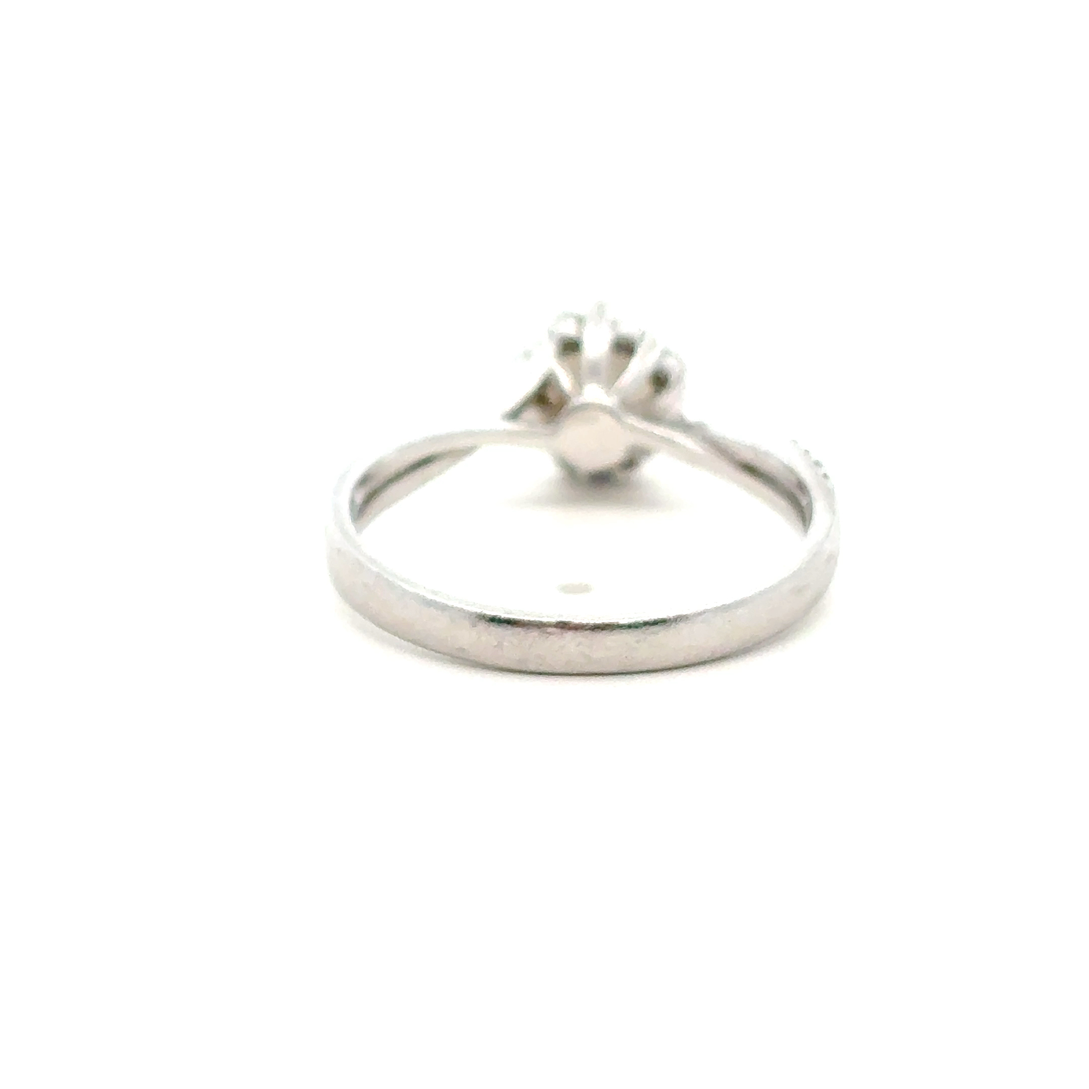 FirstMadam 14K White Gold 0.5CT Lab Diamond Round Cut Engagement Ring (3) FirstMadam 14K White Gold 0.5CT Lab Diamond Round Cut Engagement Ring