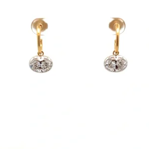 FirstMadam Custom 18K Yellow Gold 4CT Oval Cut Lab Diamond Earrings 2026 Best-Seller Factory Price
