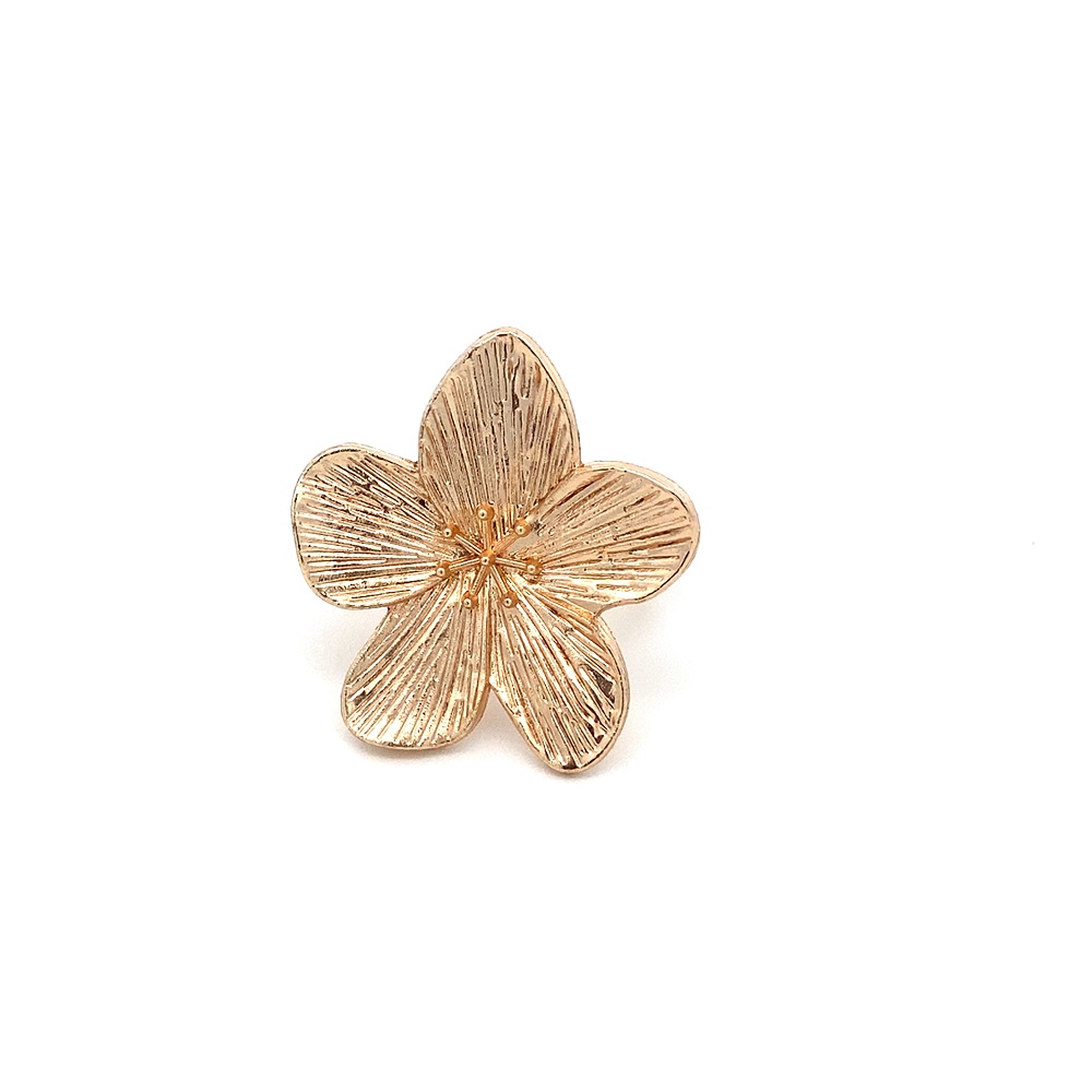 FirstMadam Vintage 18K Gold Flower Open Ring Textured Floral Ring for Women FirstMadam Vintage 18K Gold Flower Open Ring Textured Floral Ring for Women