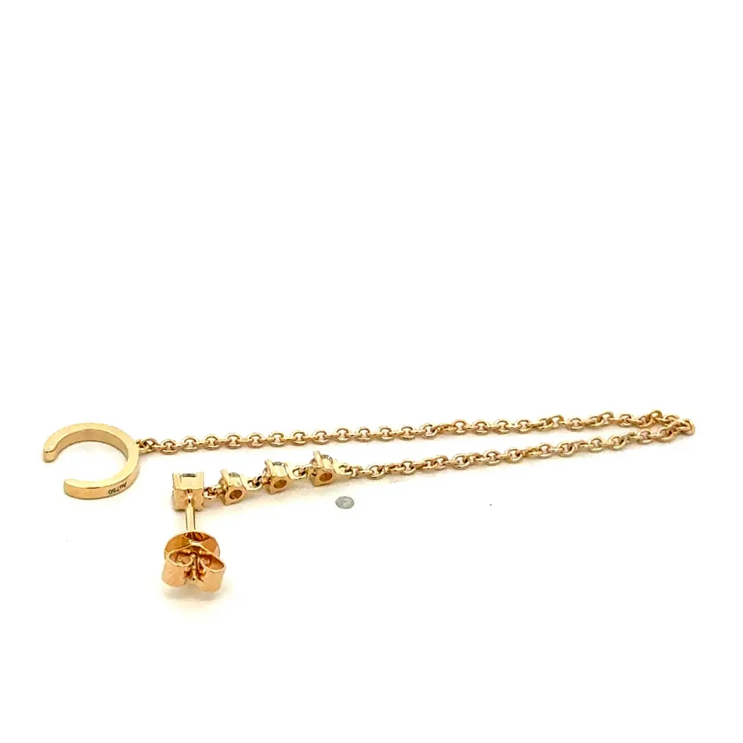 9K Gold Lab Diamond Chain Ear Cuff 9K Gold Lab Diamond Chain Ear Cuff