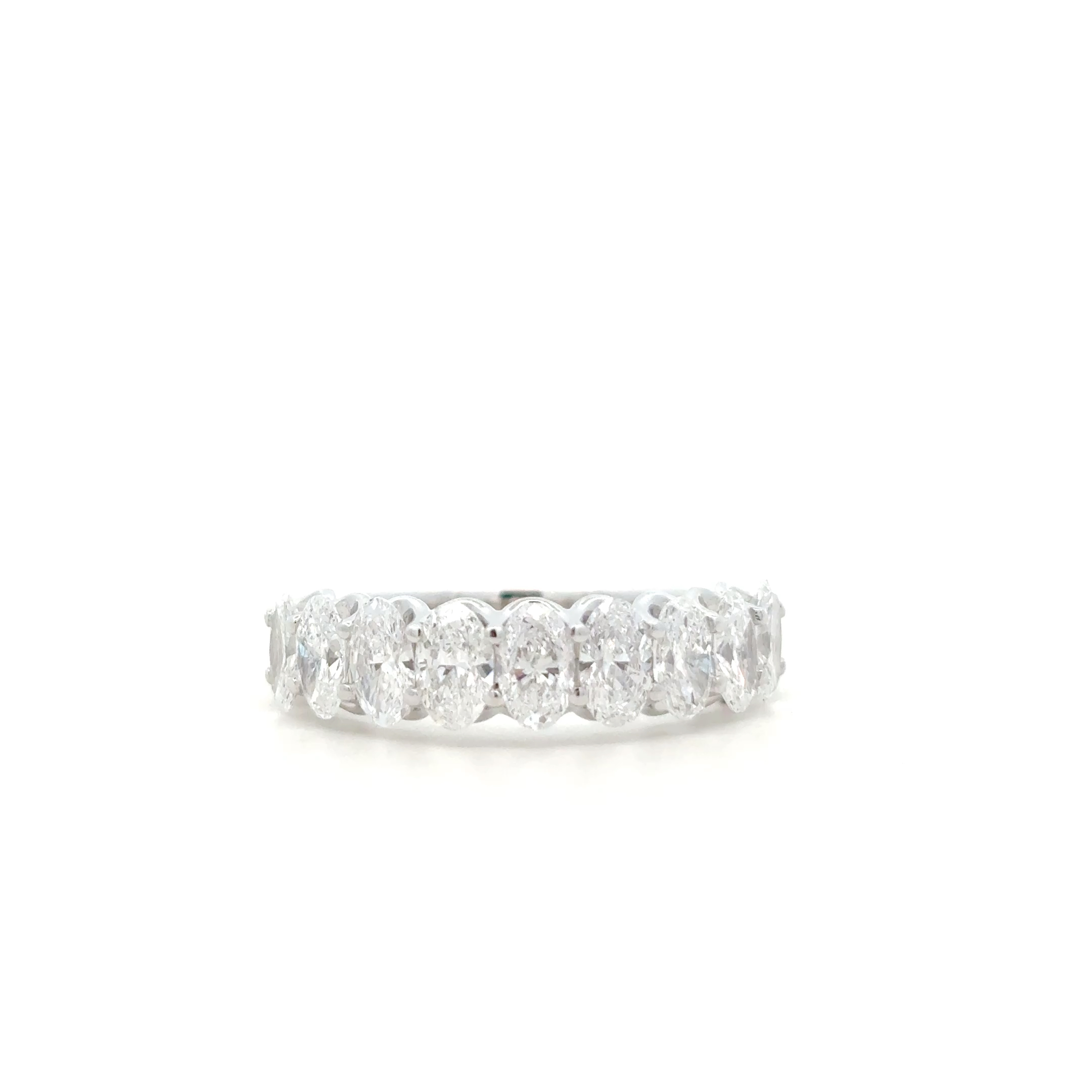 FirstMadam Custom Made 18K White Gold Oval Cut Lab Diamond Ring