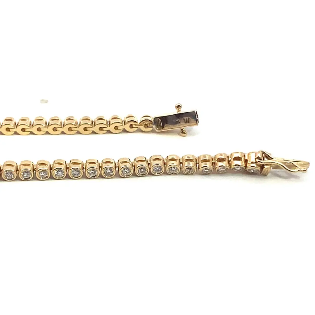 Solid 18K Gold Lab Grown Diamond Round Tennis Bracelet Solid 18K Gold Lab Grown Diamond Round Tennis Bracelet